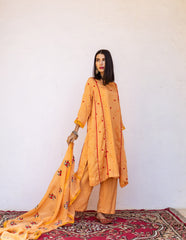 Amaira Orange Straight Kurta Set