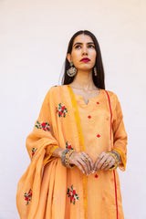 Amaira Orange Straight Kurta Set