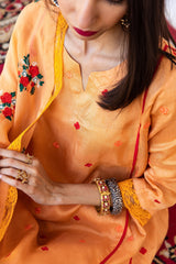 Amaira Orange Straight Kurta Set