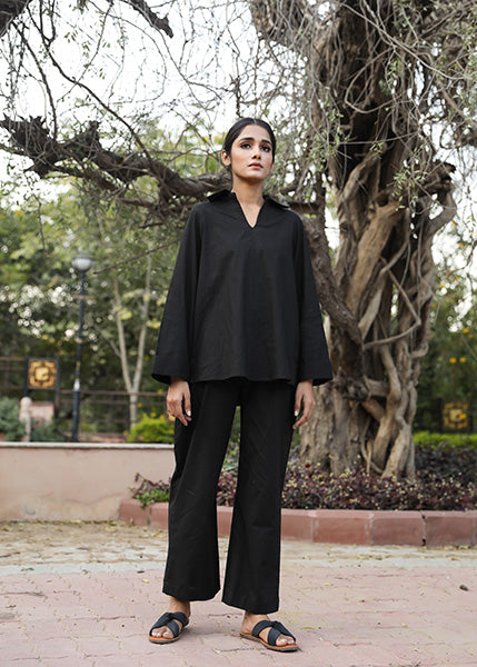 Ekta Black Cotton Co-Ord Set