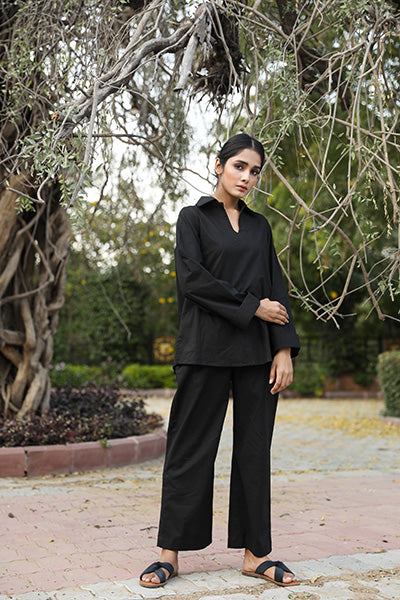 Ekta Black Cotton Co-Ord Set