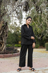 Ekta Black Cotton Co-Ord Set
