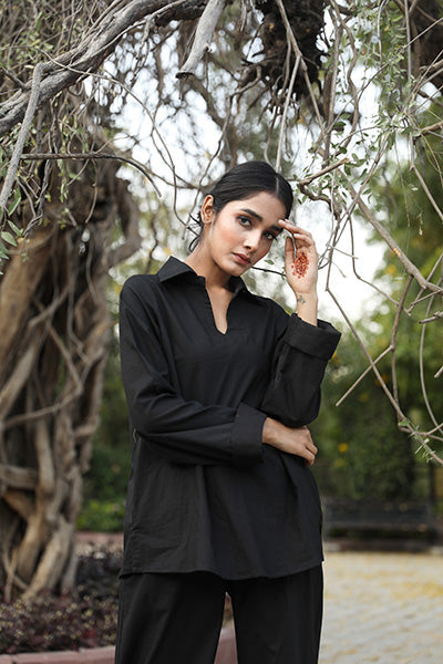 Ekta Black Cotton Co-Ord Set