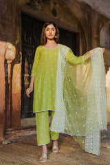 Hairat Green  Straight Kurta Set