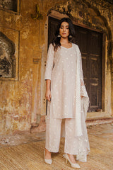 Hairat Grey Straight Kurta Set