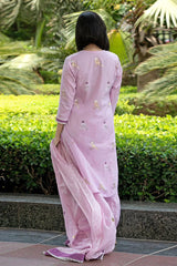 Biba Bird Printed Cotton Kurta And Pant Set With Dupatta