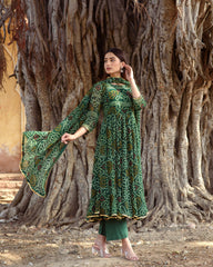 Naaz Emerald Anarkali Kurta Set With Dupatta