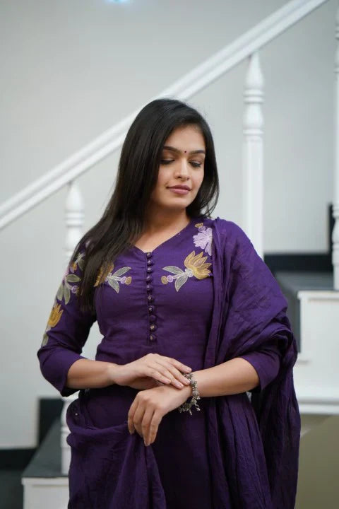 Biba Pure Cotton Kurti With Embroidery Work  For Women