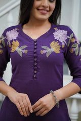 Biba Pure Cotton Kurti With Embroidery Work  For Women