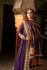 Shri Purple Anarkali Set