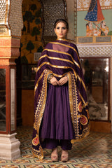 Shri Purple Anarkali Set