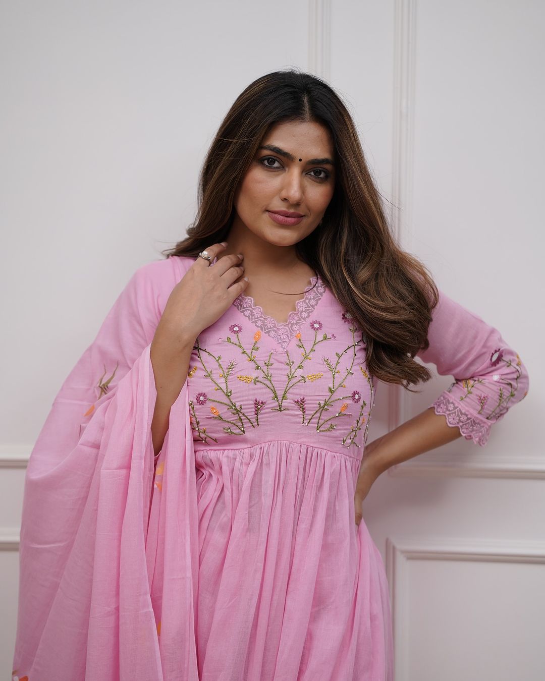 Biba Beautiful Embroidery And Sequence Work Set For Women