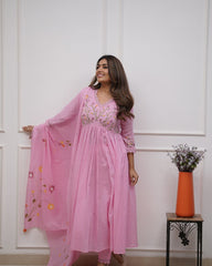 Biba Beautiful Embroidery And Sequence Work Set For Women