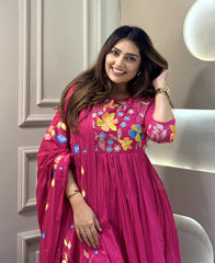 Biba Beautiful Embroidery With Suqes Heavy Suit For Women