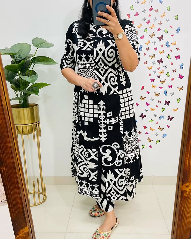 Biba Monochrome Magic: Black & White Tribal Print Co-Ord Set