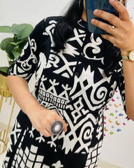 Biba Monochrome Magic: Black & White Tribal Print Co-Ord Set