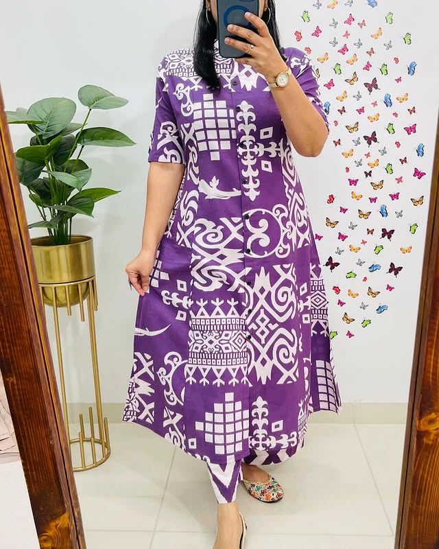Biba Vibrant Violet Tribal Print Co-Ord Set