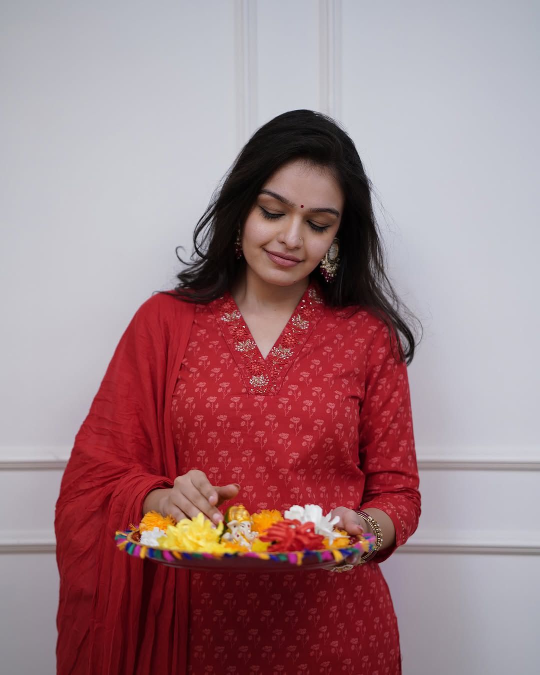Biba Charming Red Traditional Outfit for Special Occasions