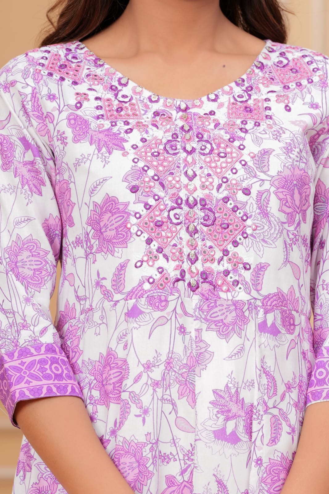 Multi Embroidered Kurta Set with Dupatta